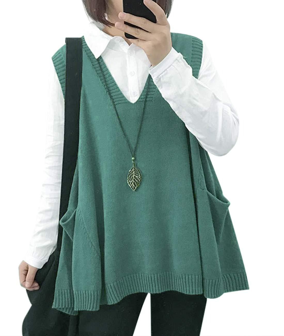 Hot Sale Women's Loose Swing Cute Oversized Knit Sweater Vest