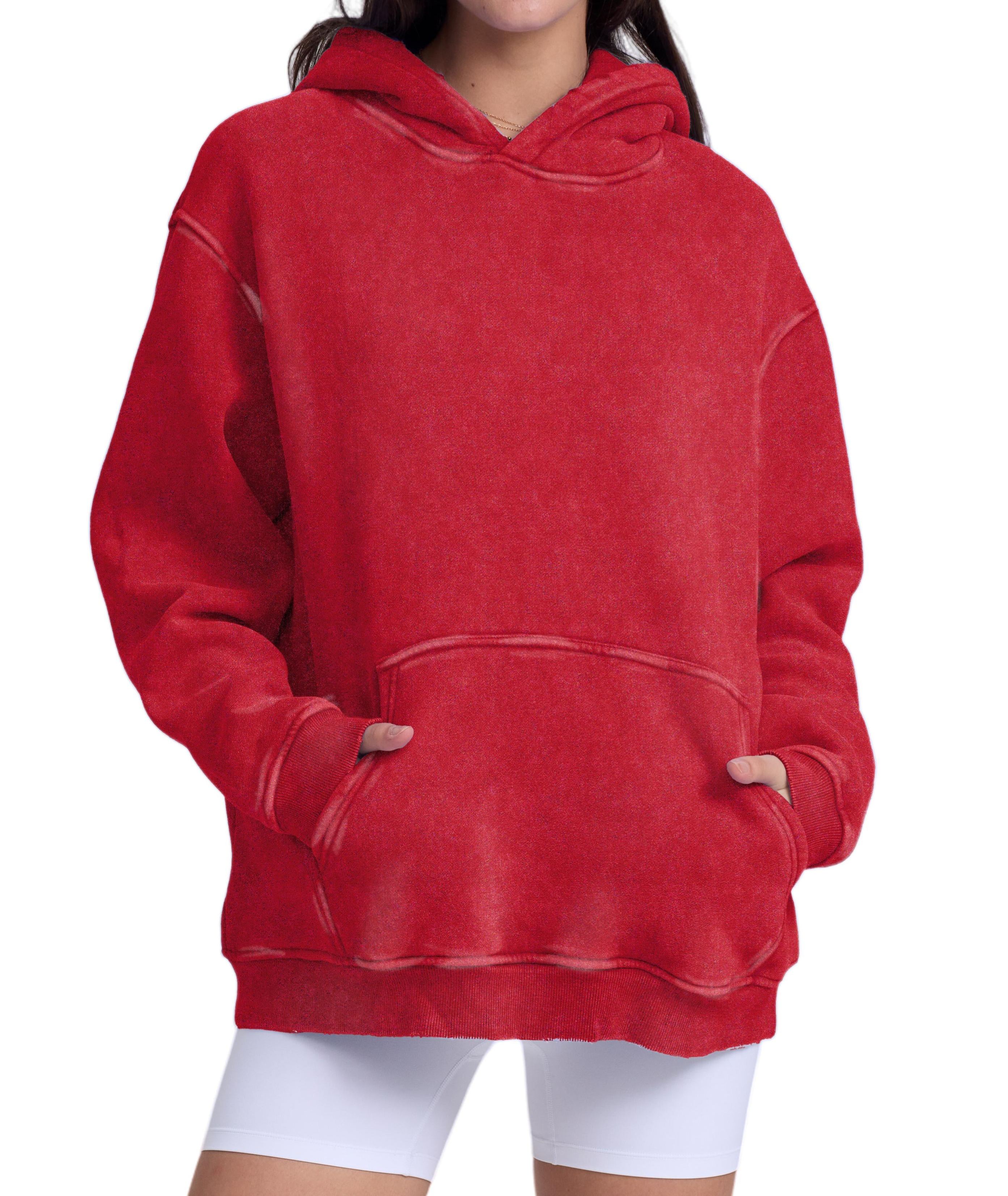 Unisex Plush Acid Wash Hoodie Pullover（Buy 2 Free Shipping）