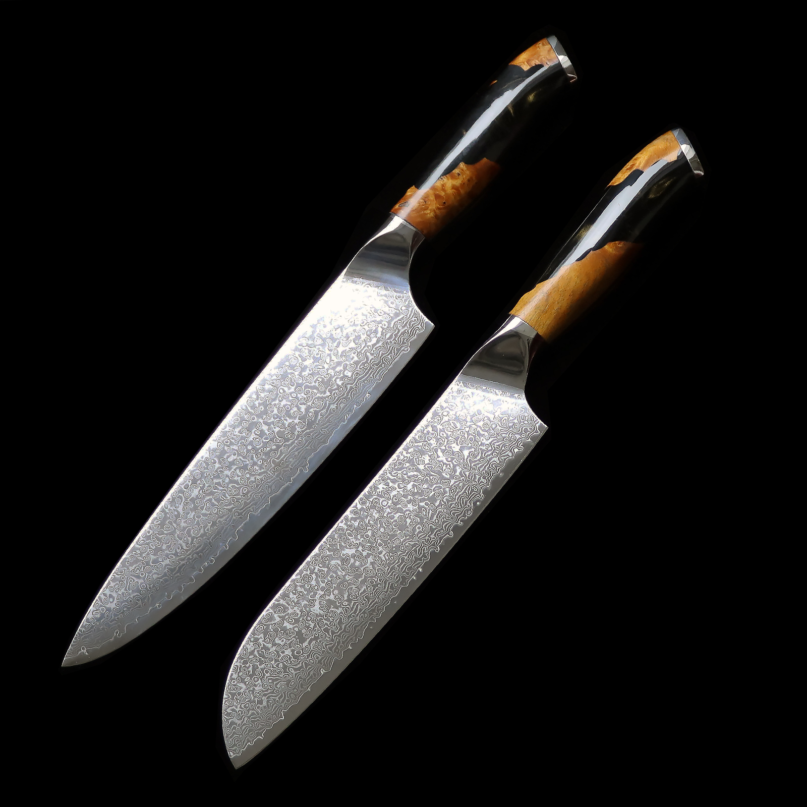 4-Piece Hand Forged Damascus Kitchen Knife Set