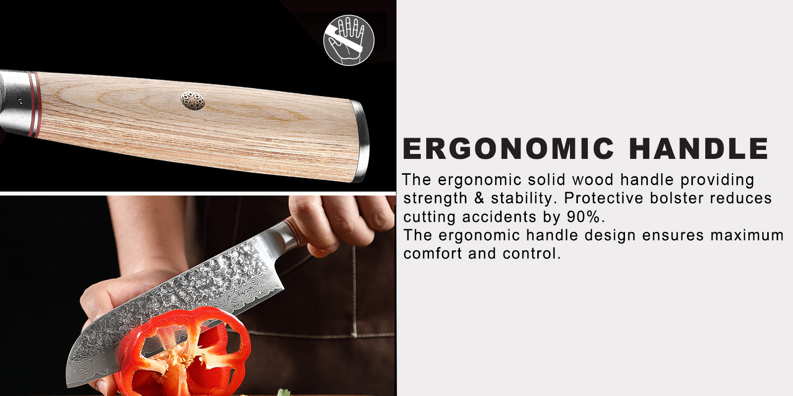 7 Piece Damascus Kitchen Knives Set