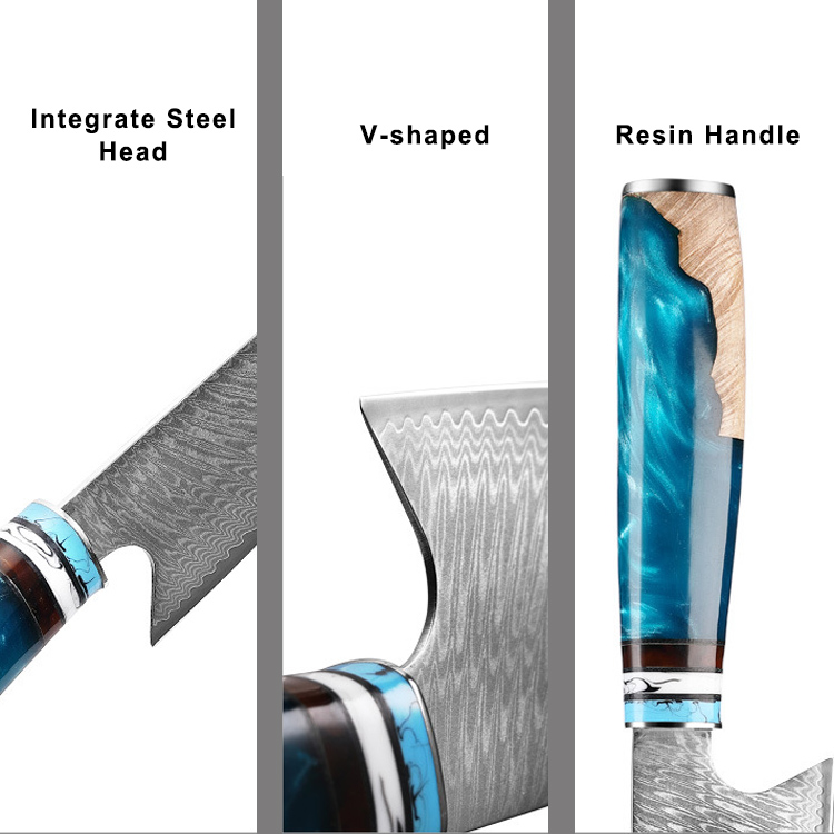 5-Piece Professional Japanese Damascus Knife Set