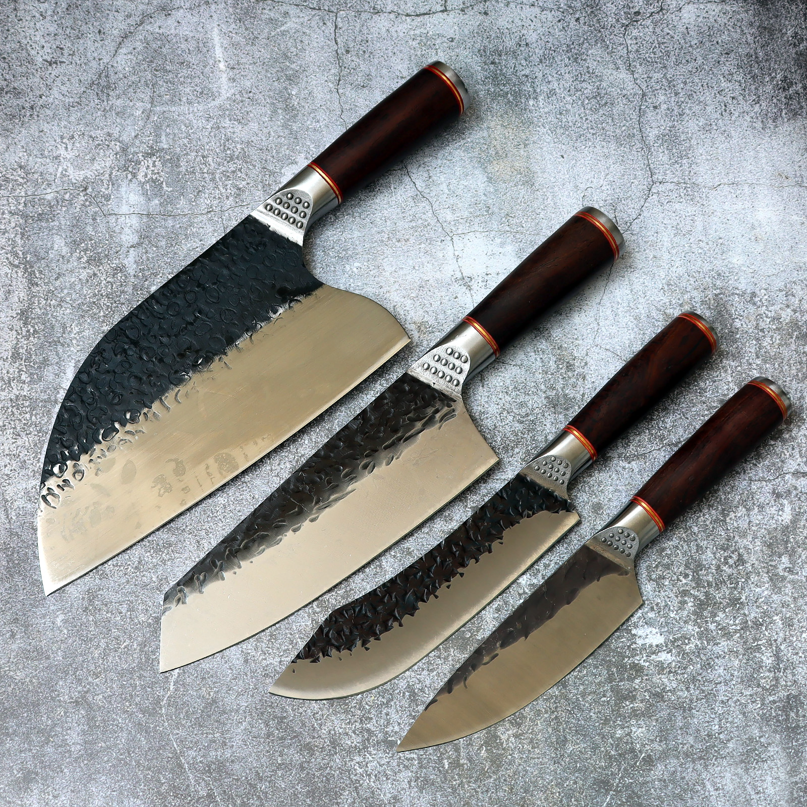 4-Piece Cleaver Butcher Knife Set