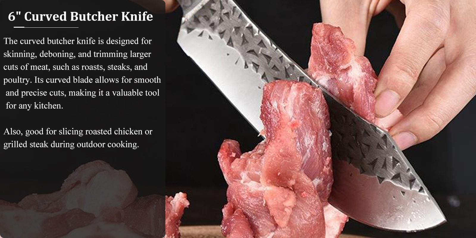 4-piece kitchen knife set - butcher knife