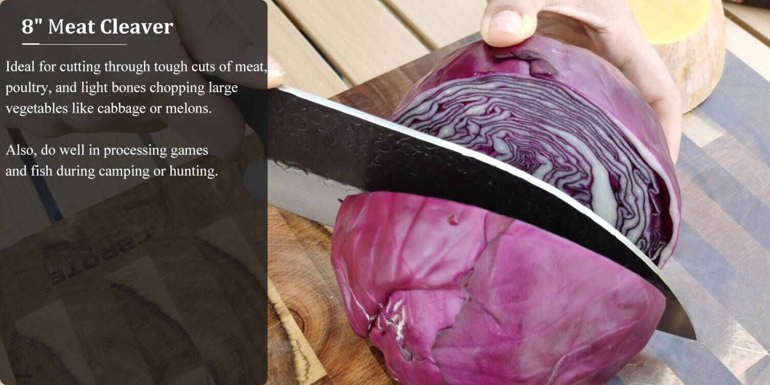 4-piece kitchen knife set - cleaver knife