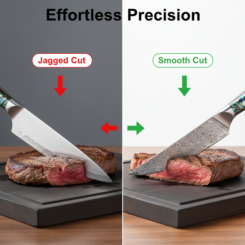 Premium Damascus Steak Knife Set