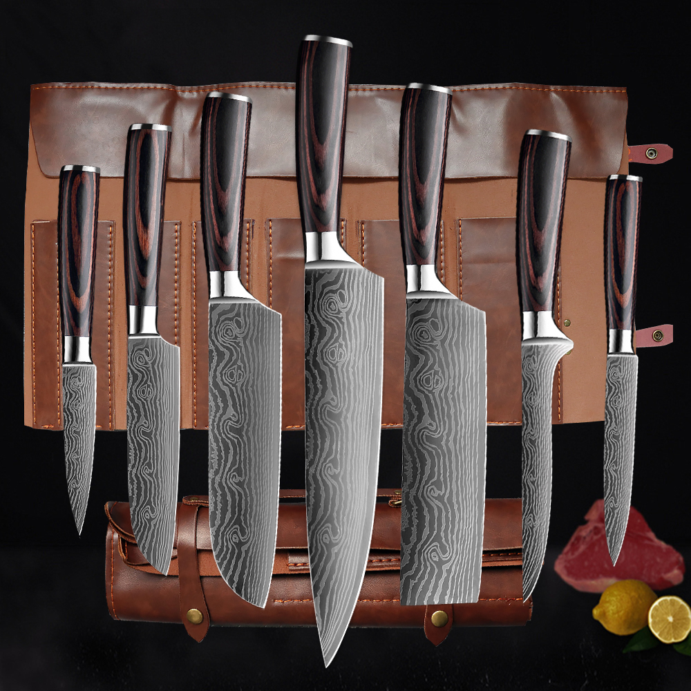 8-Piece Professional Japanese Chef Knife Set