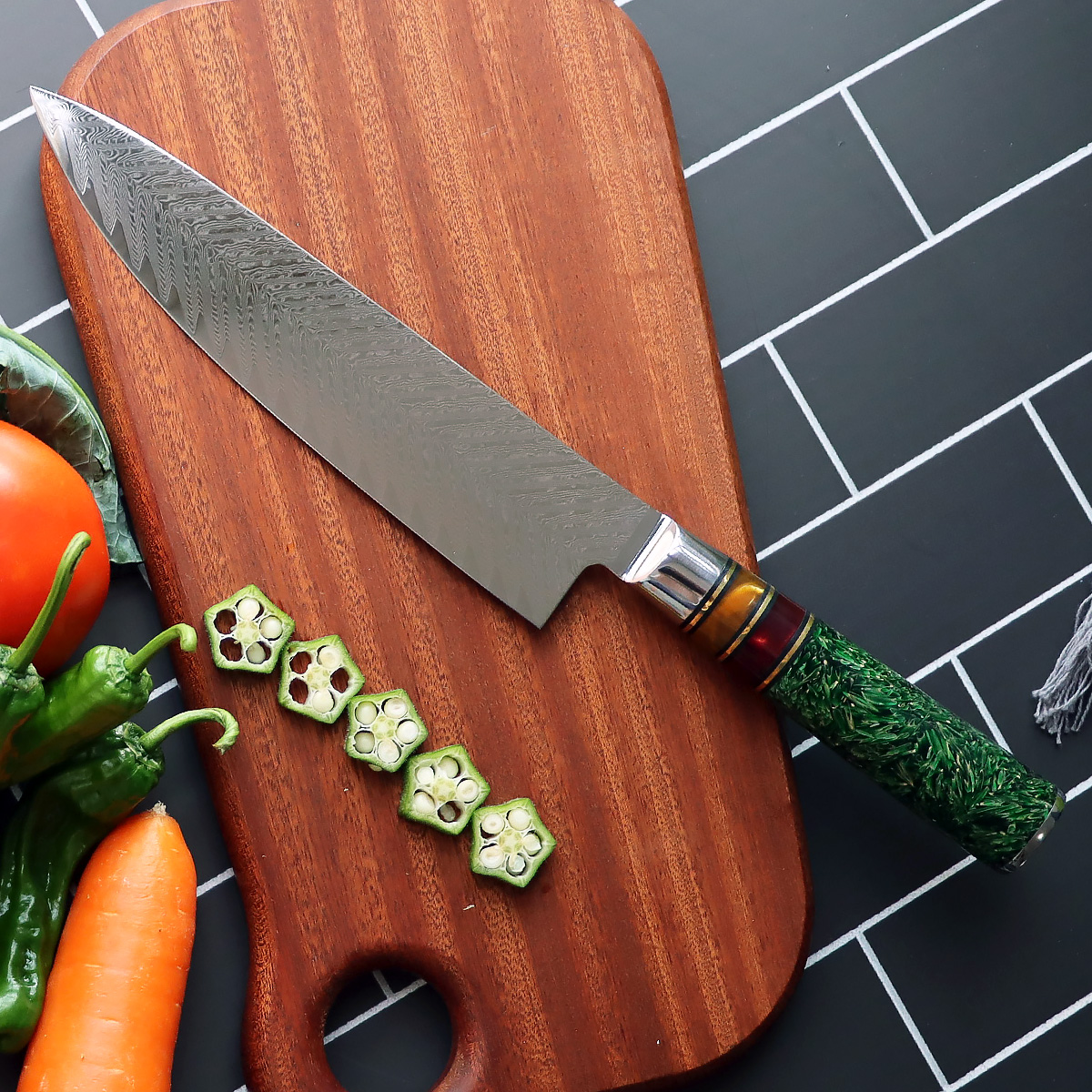 8 Inch Japanese Damascus Steel Chef Knife