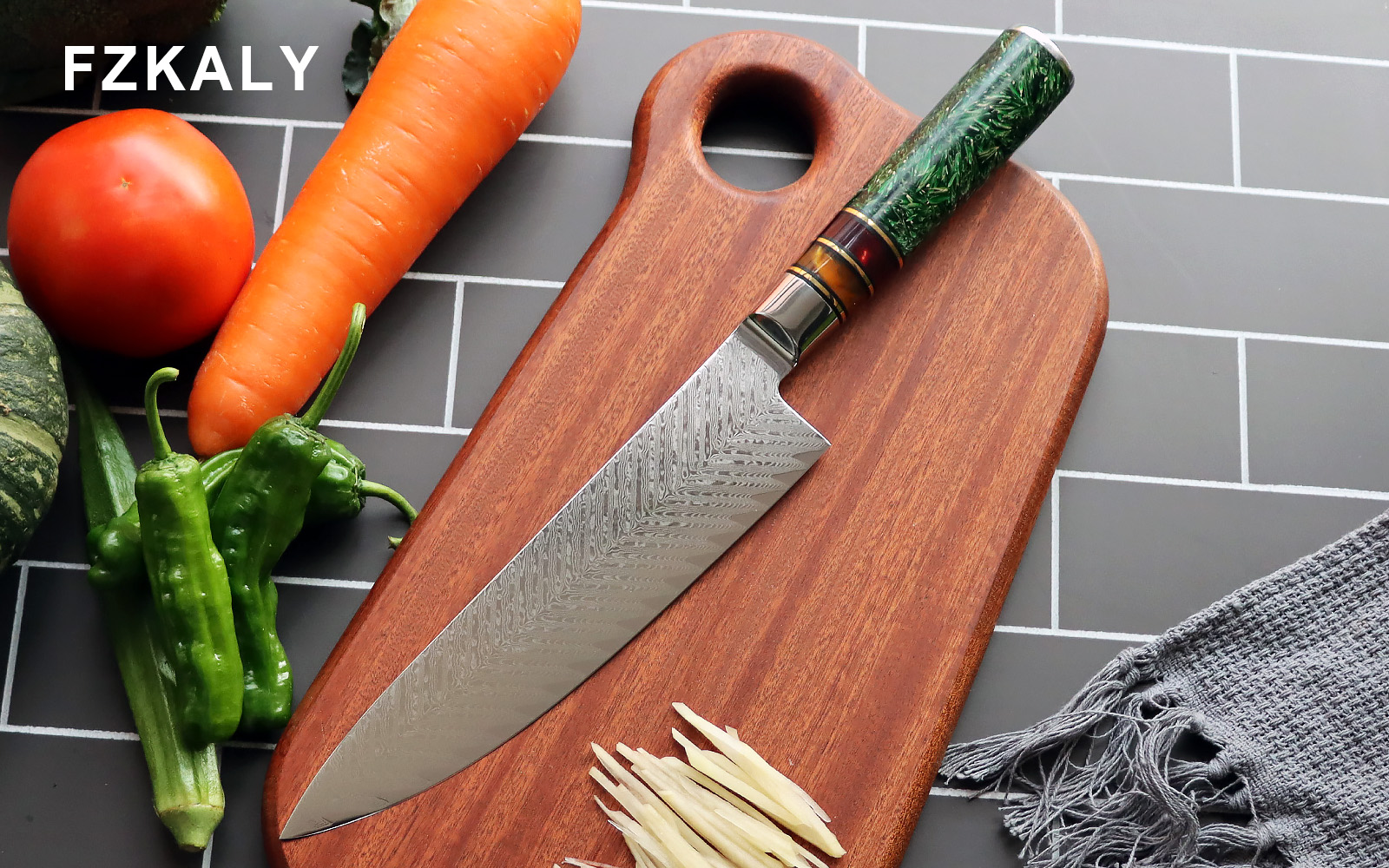 8 Inch Japanese Damascus Steel Chef Knife