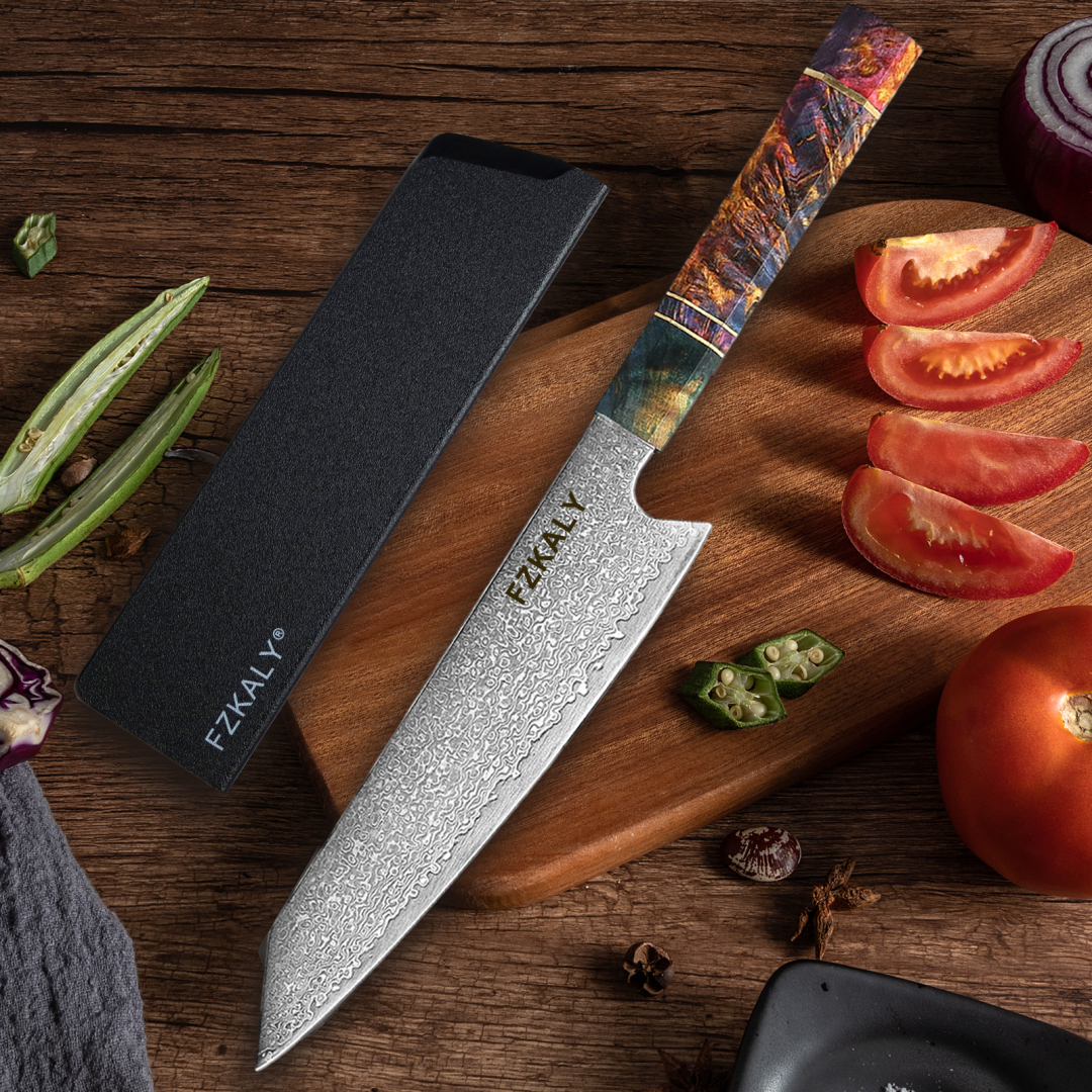 8 inch damascus chef knife