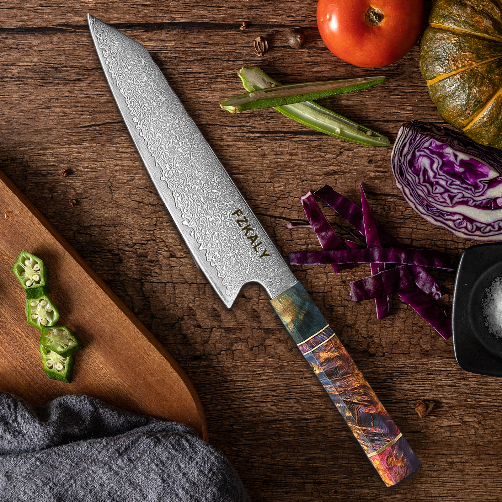 8 Inch Japanese VG10 Damascus Chef Knife