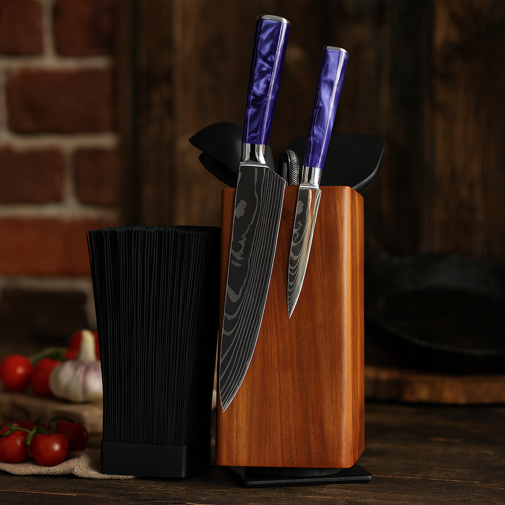 8-Piece Kitchen Knife Set with Resin Handle