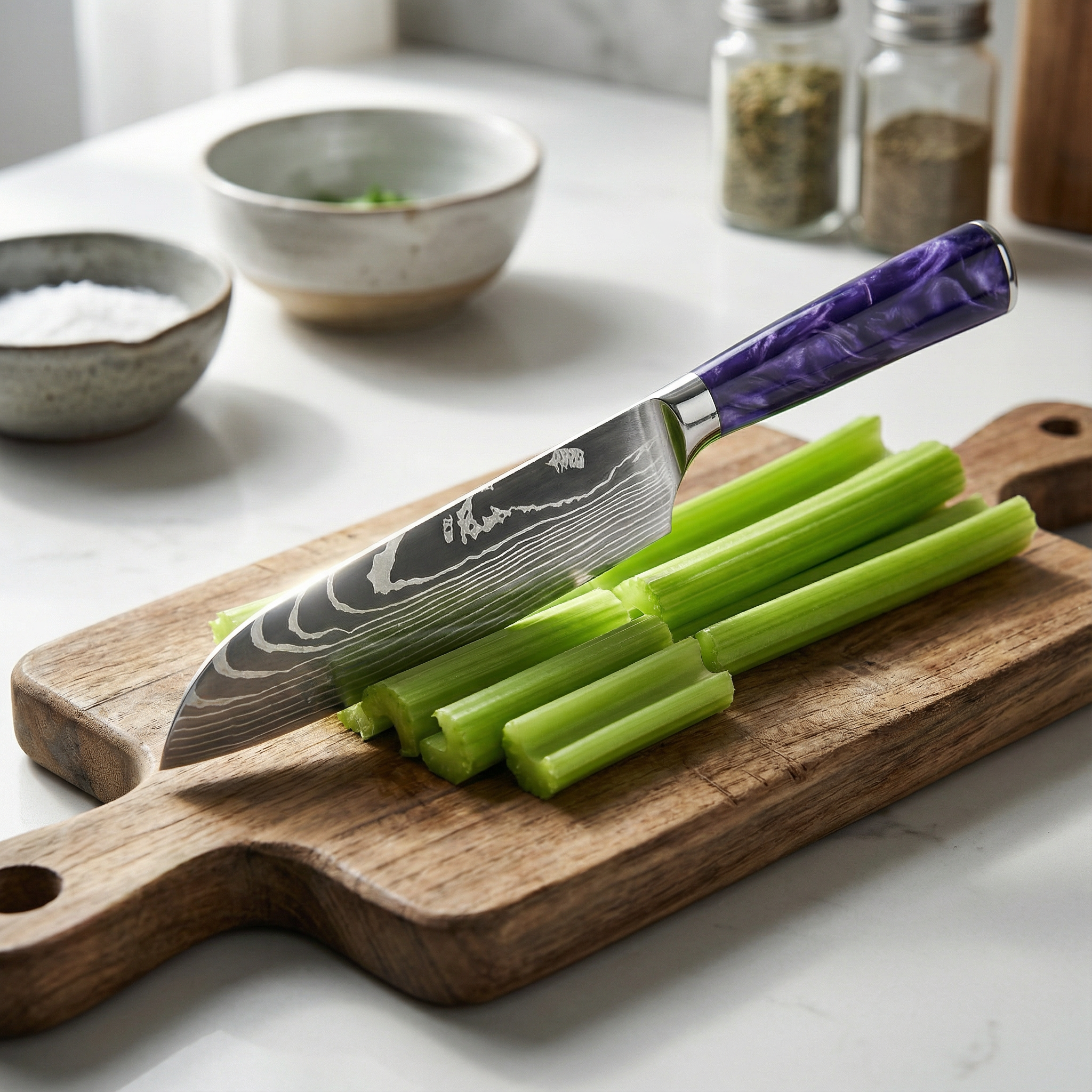 8-Piece Kitchen Knife Set with Resin Handle