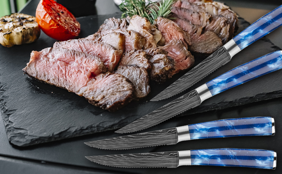 razor-sharp serrated steak knife set
