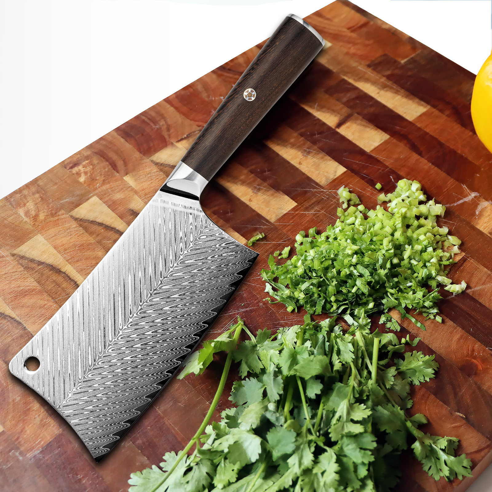 Damascus Meat Cleaver Knife