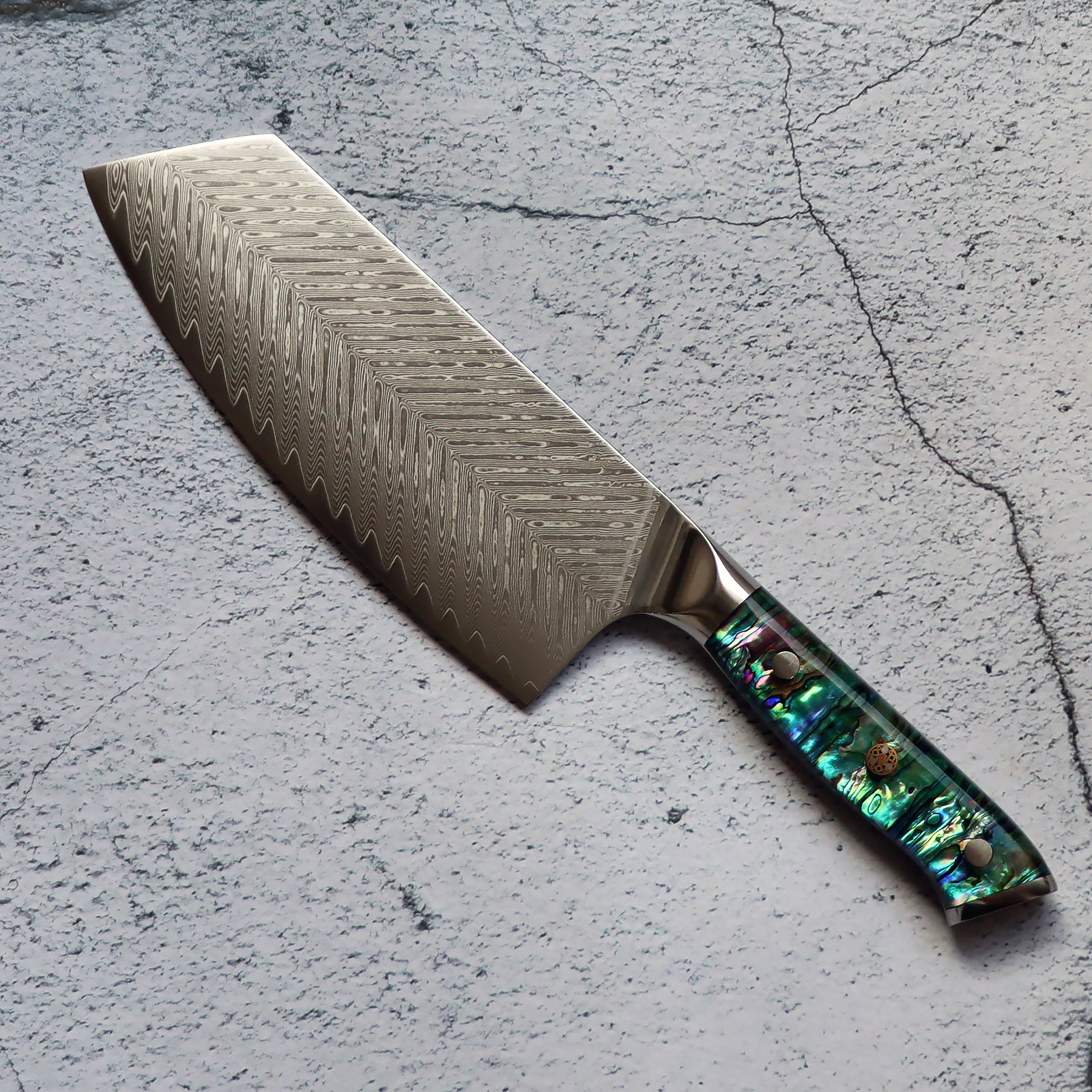 Damascus Steel Cleaver Knife