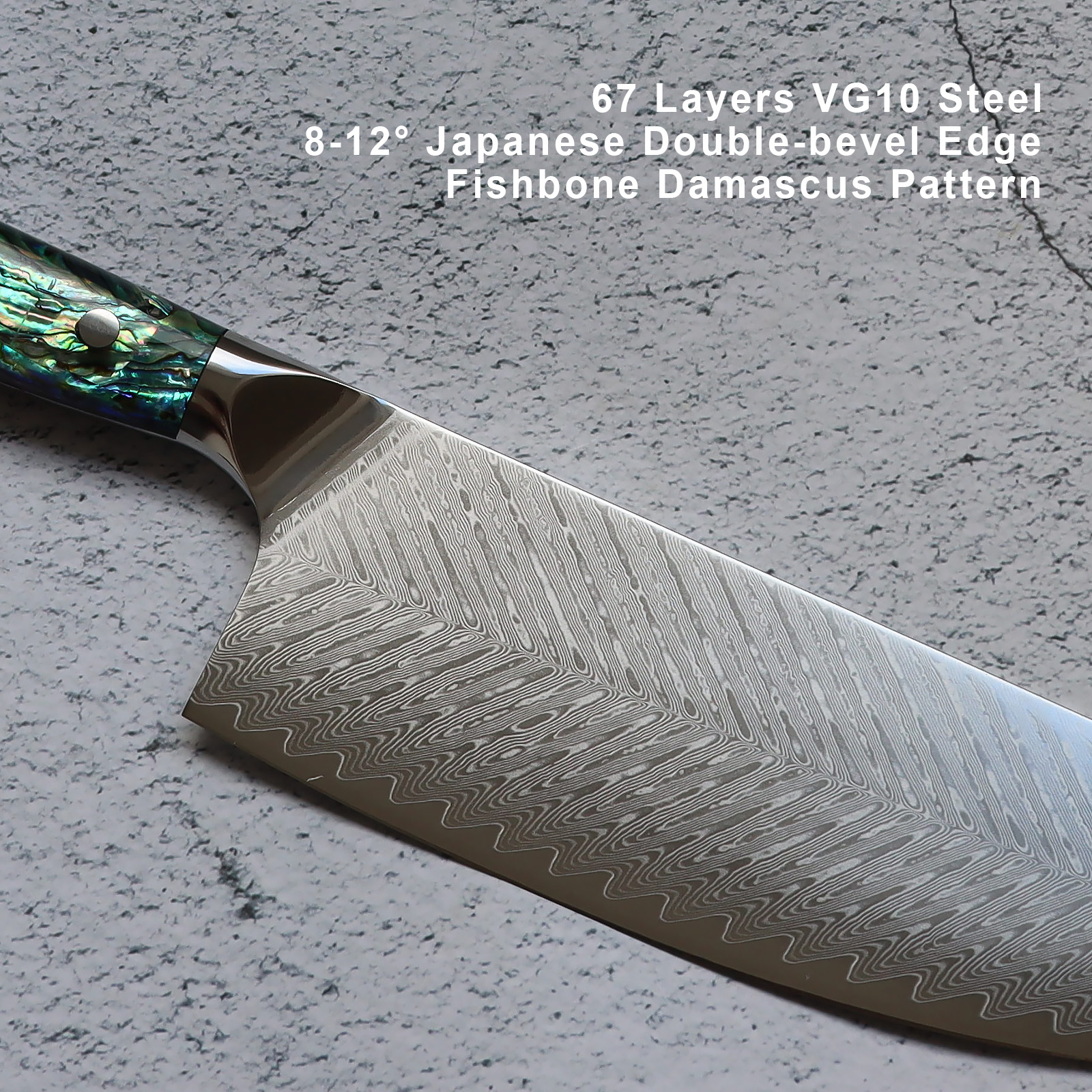 Damascus Steel Cleaver Knife