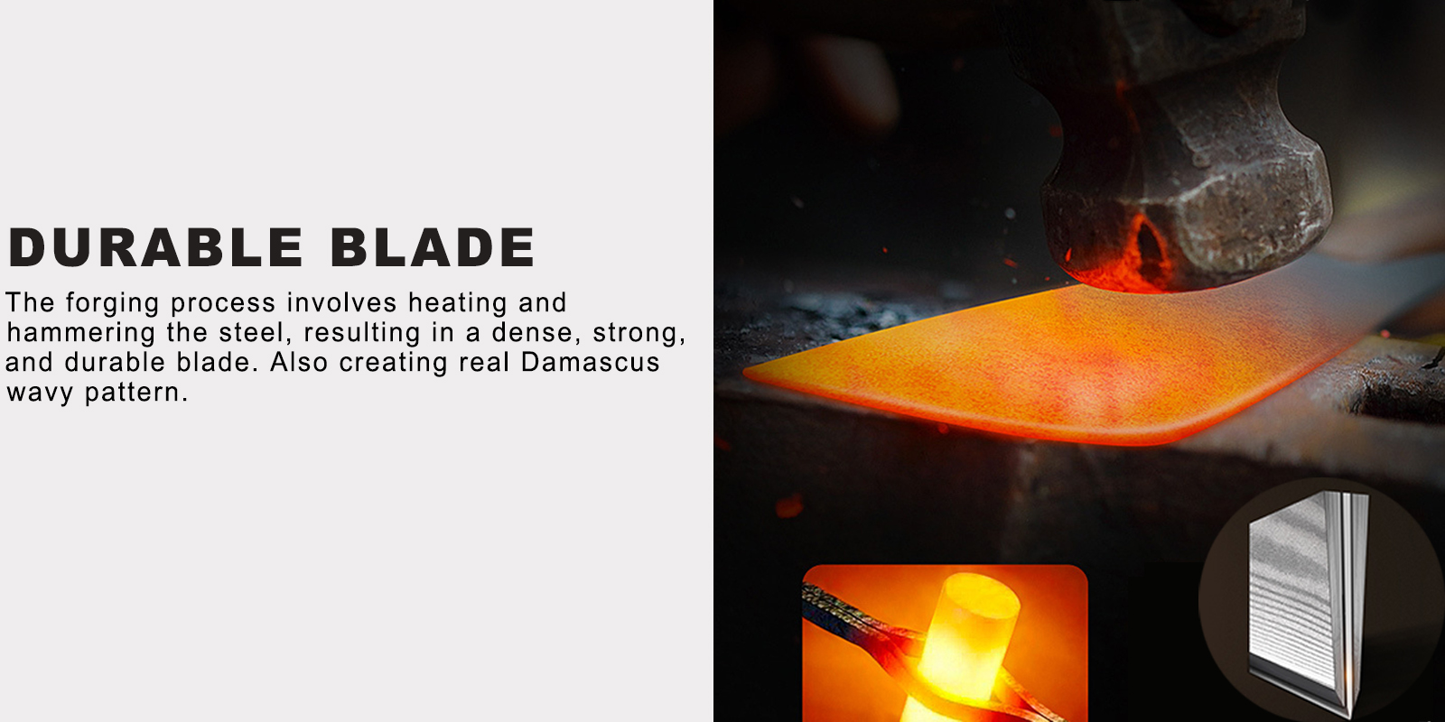 Japanese chef knife Damascus blade