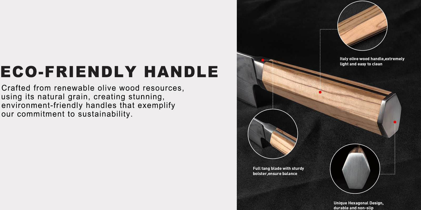 Damascus steel knives olive wood handle