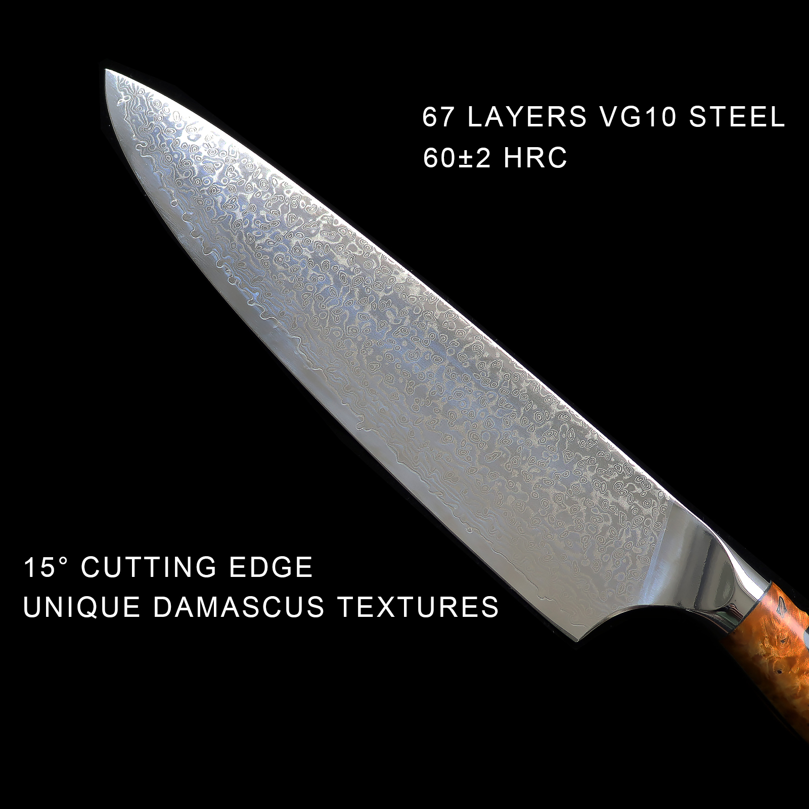 4-Piece Hand Forged Damascus Kitchen Knife Set