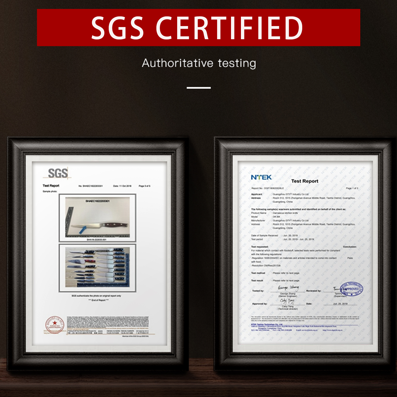 SGS Certified of Damascus chinese cleaver