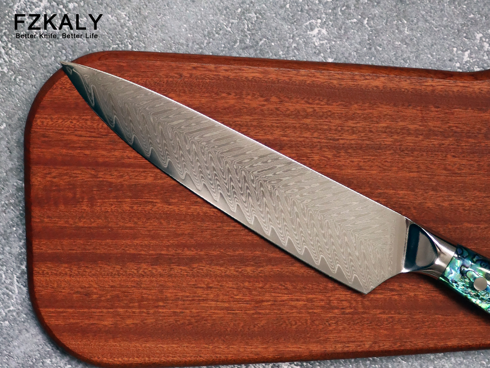High-quality Damascus Blades - Damascus Knife Set with Block
