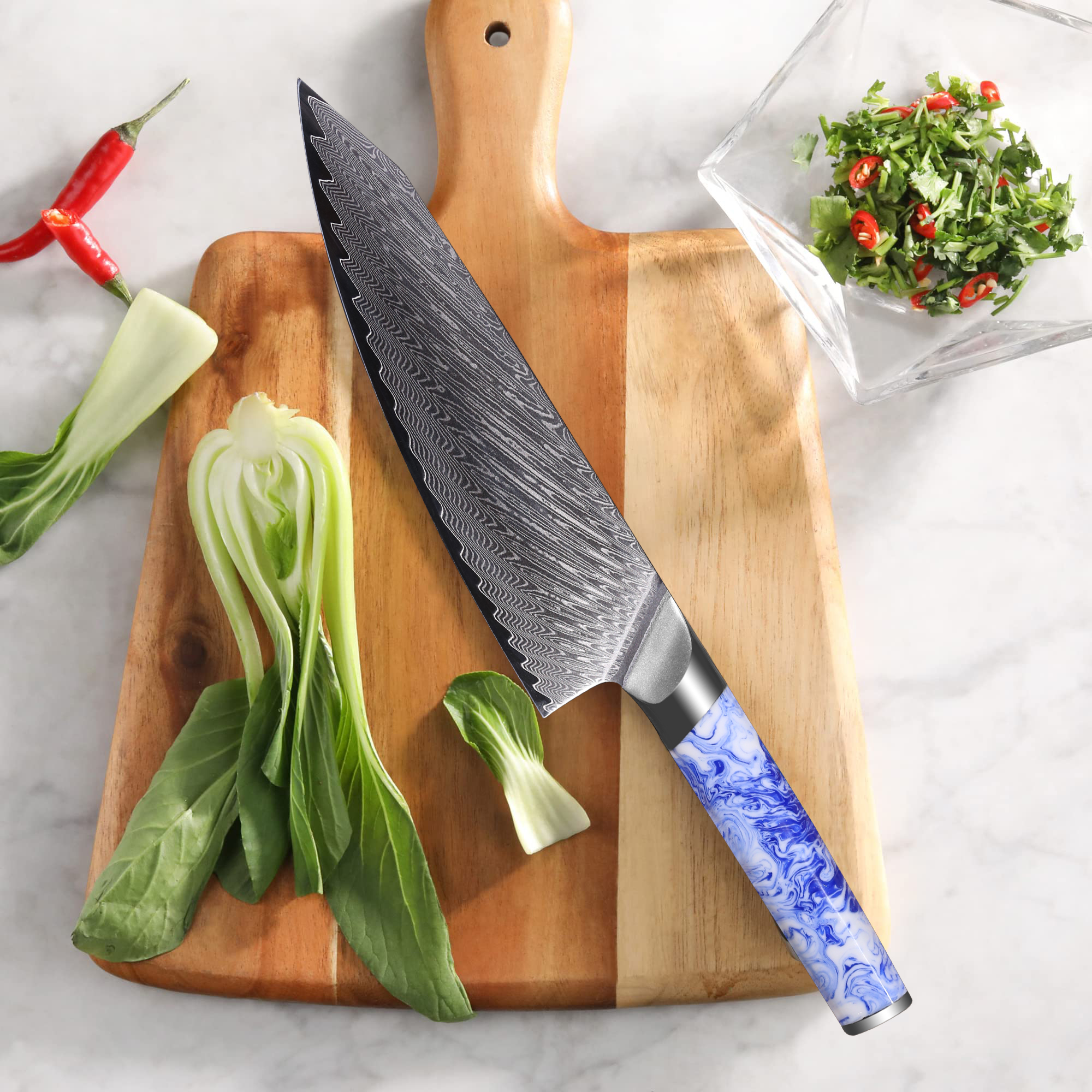 Japanese Damascus Chef Knife