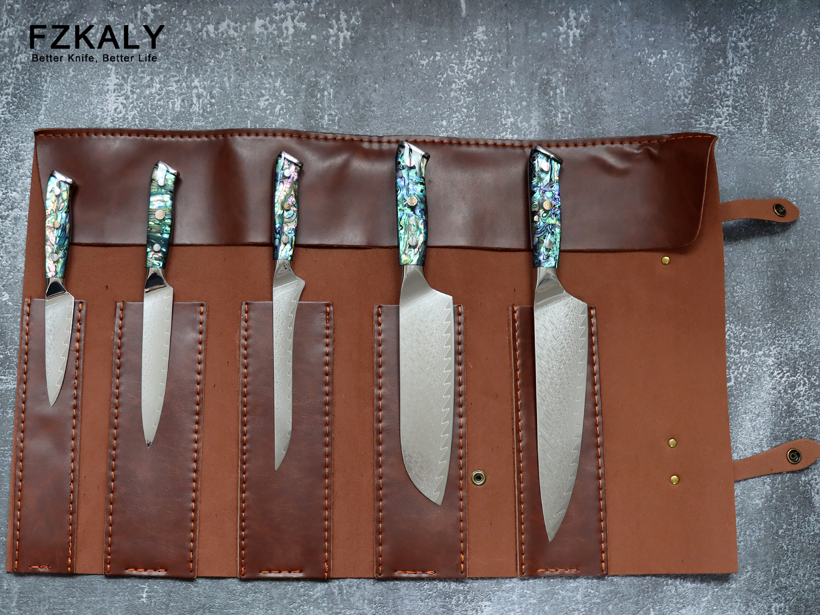 Leather Knife Roll Bag