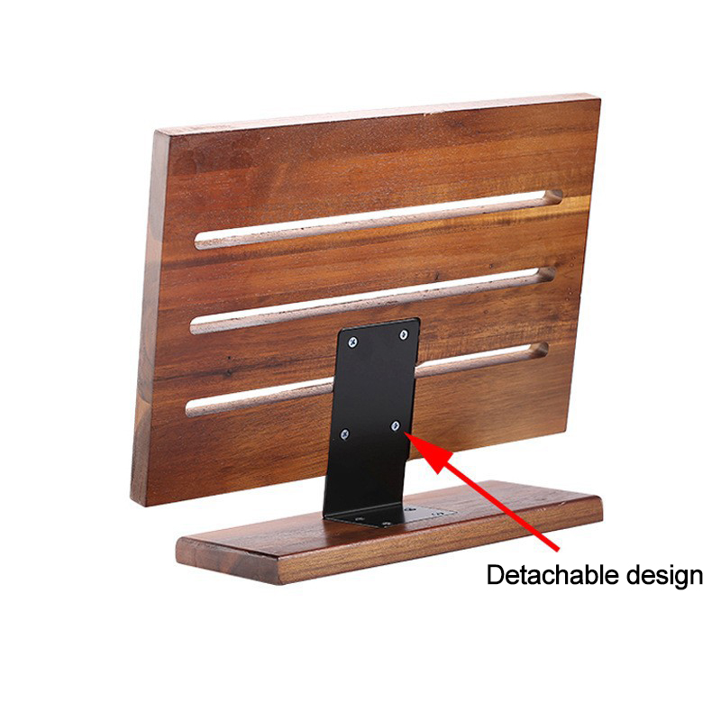 Magnetic Acacia Knife Block