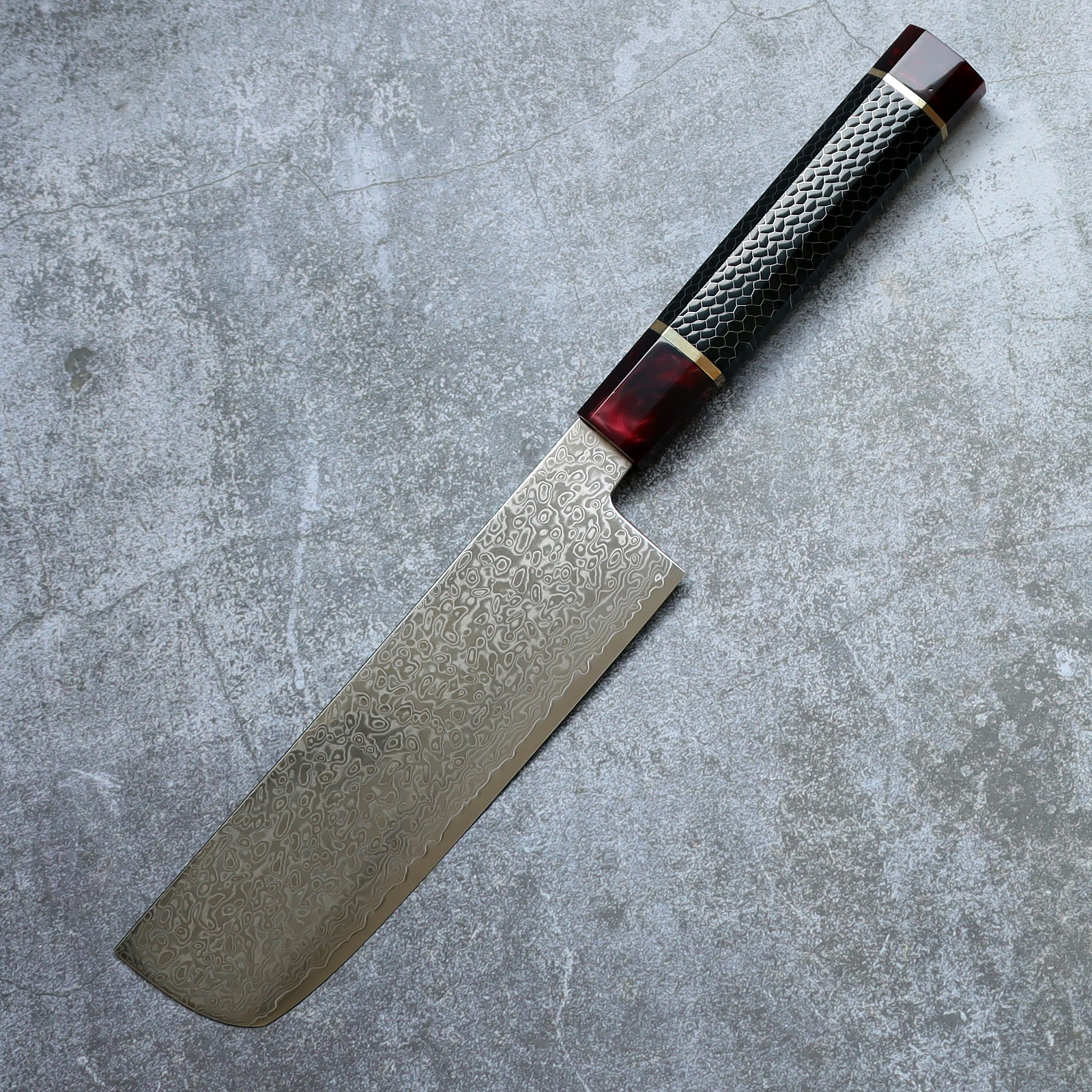 Japanese Nakiri Knife 7 Inch VG10 Damascus Steel