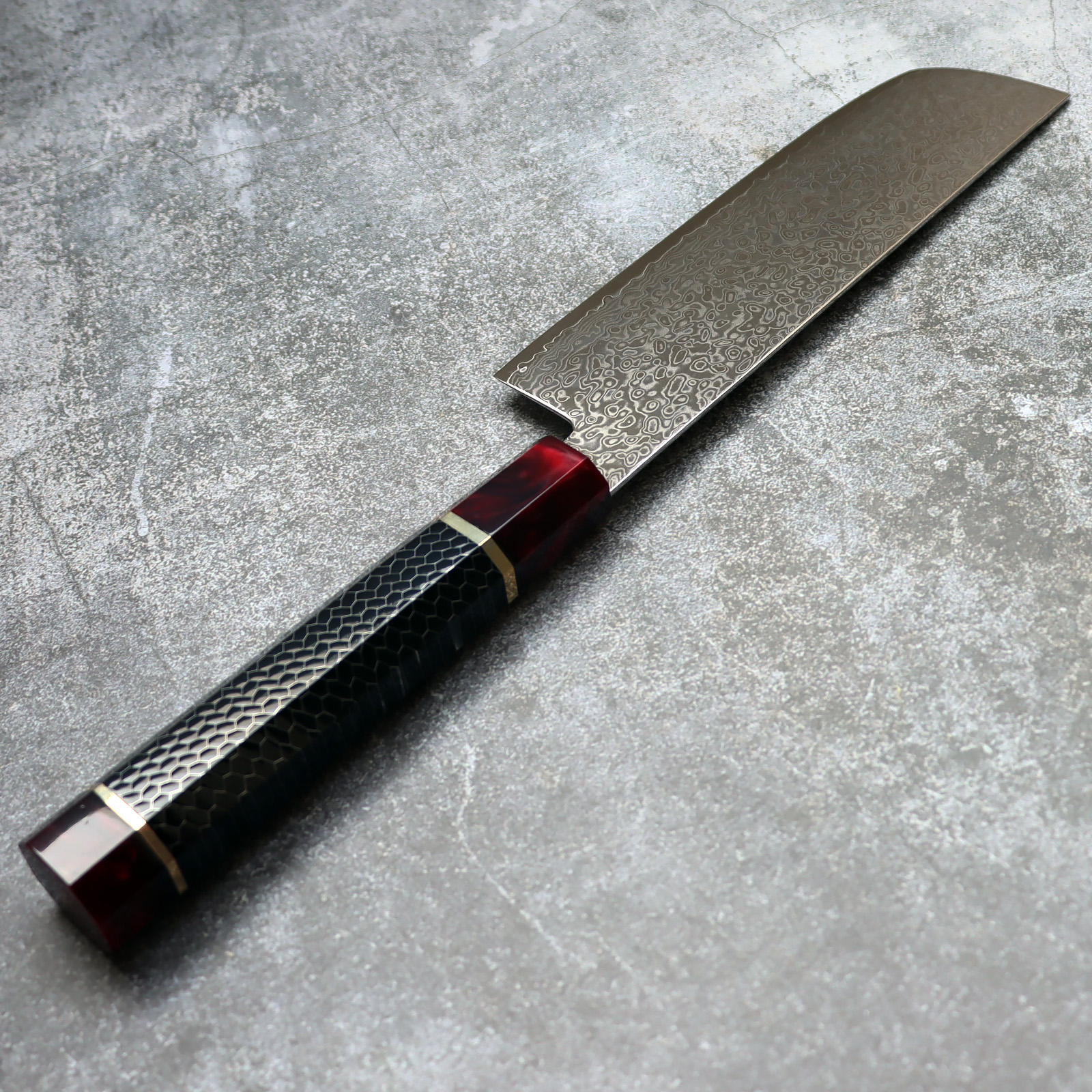 Japanese Nakiri Knife 7 Inch VG10 Damascus Steel