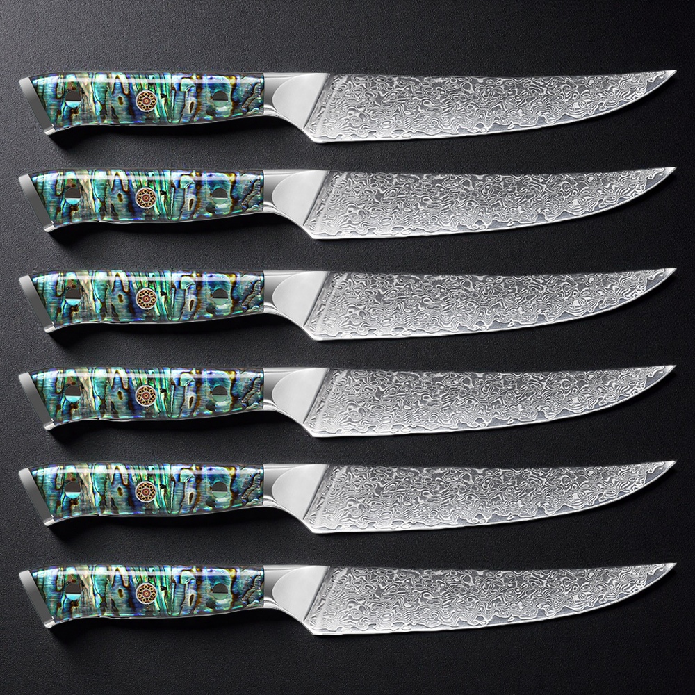 Premium Damascus Steak Knife Set