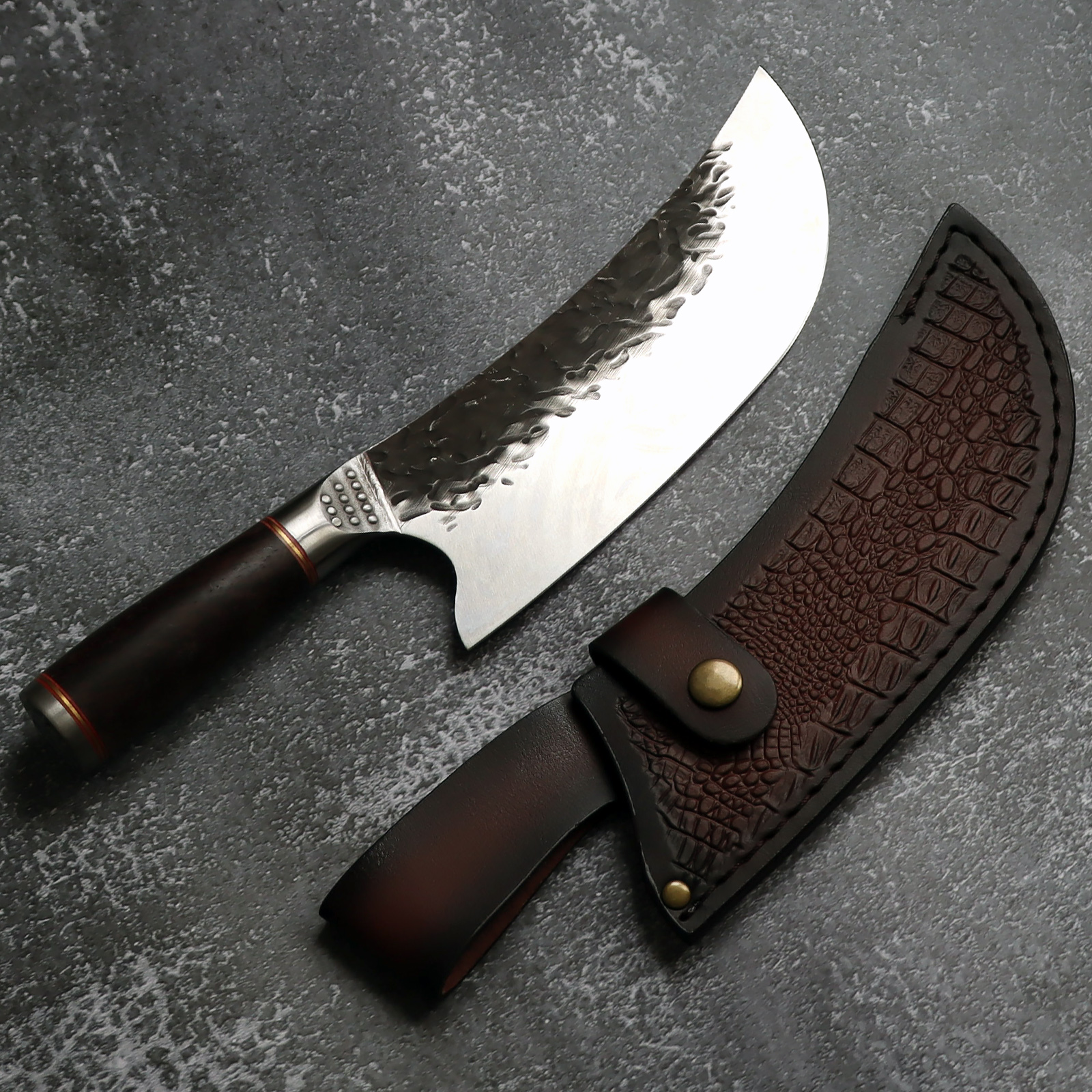 Hand Forged Butcher Knife, 8 Inch