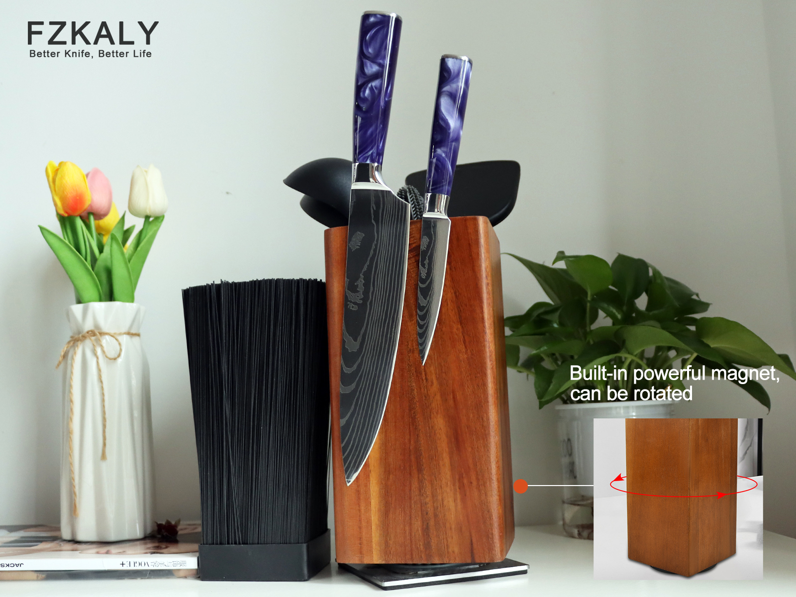 Stylish Storage Solution - 8-piece knife block set
