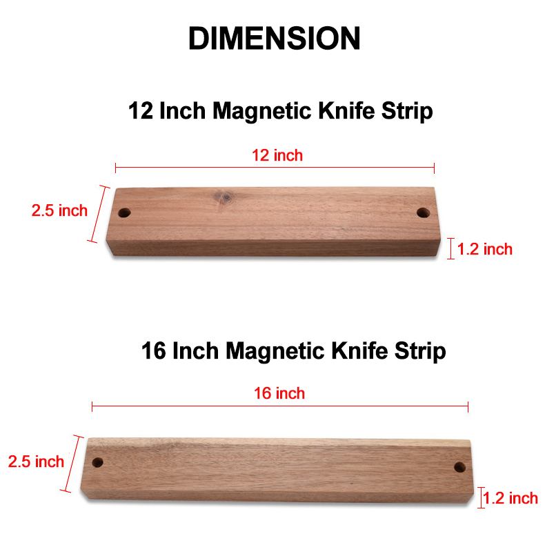 Wooden Knife Magnetic Strip
