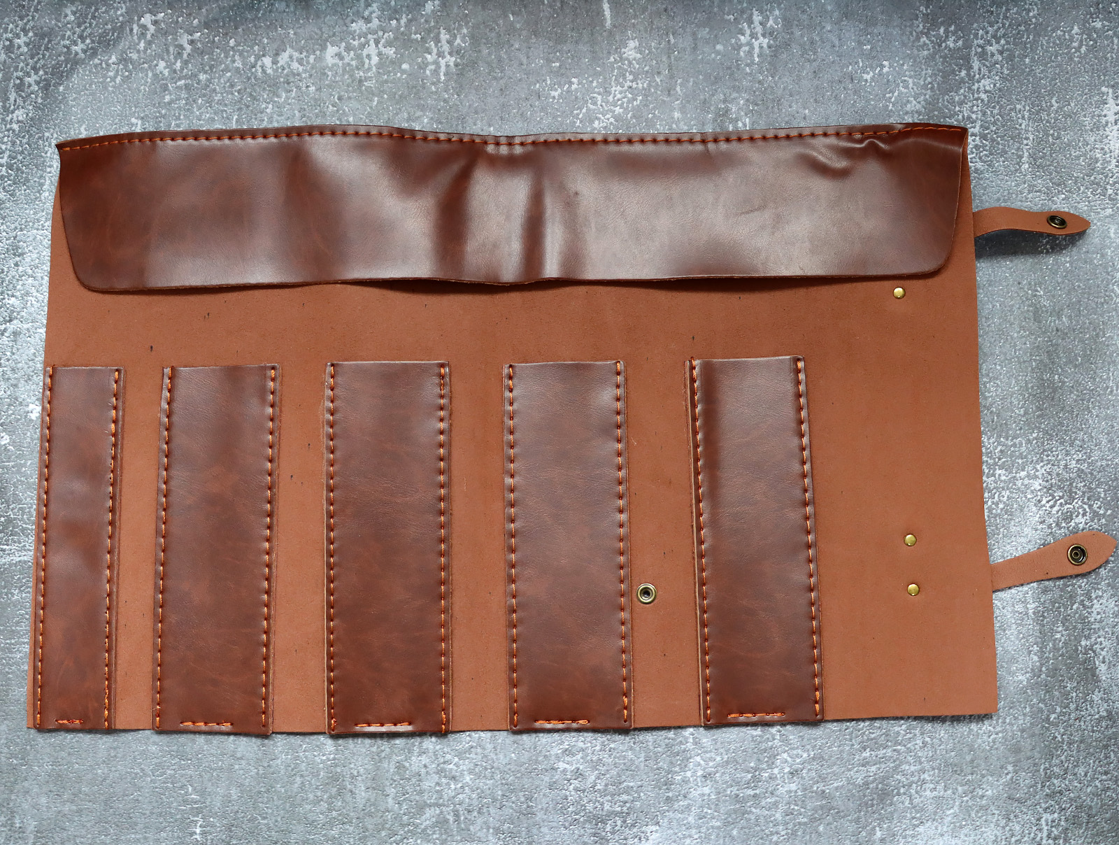 Leather knife roll bag
