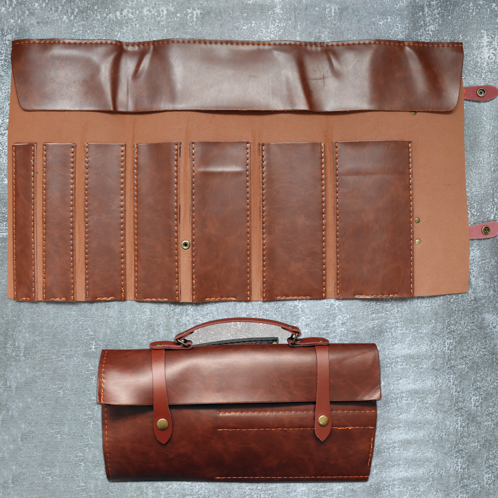 Professional Genuine Leather Chef Knife Bag
