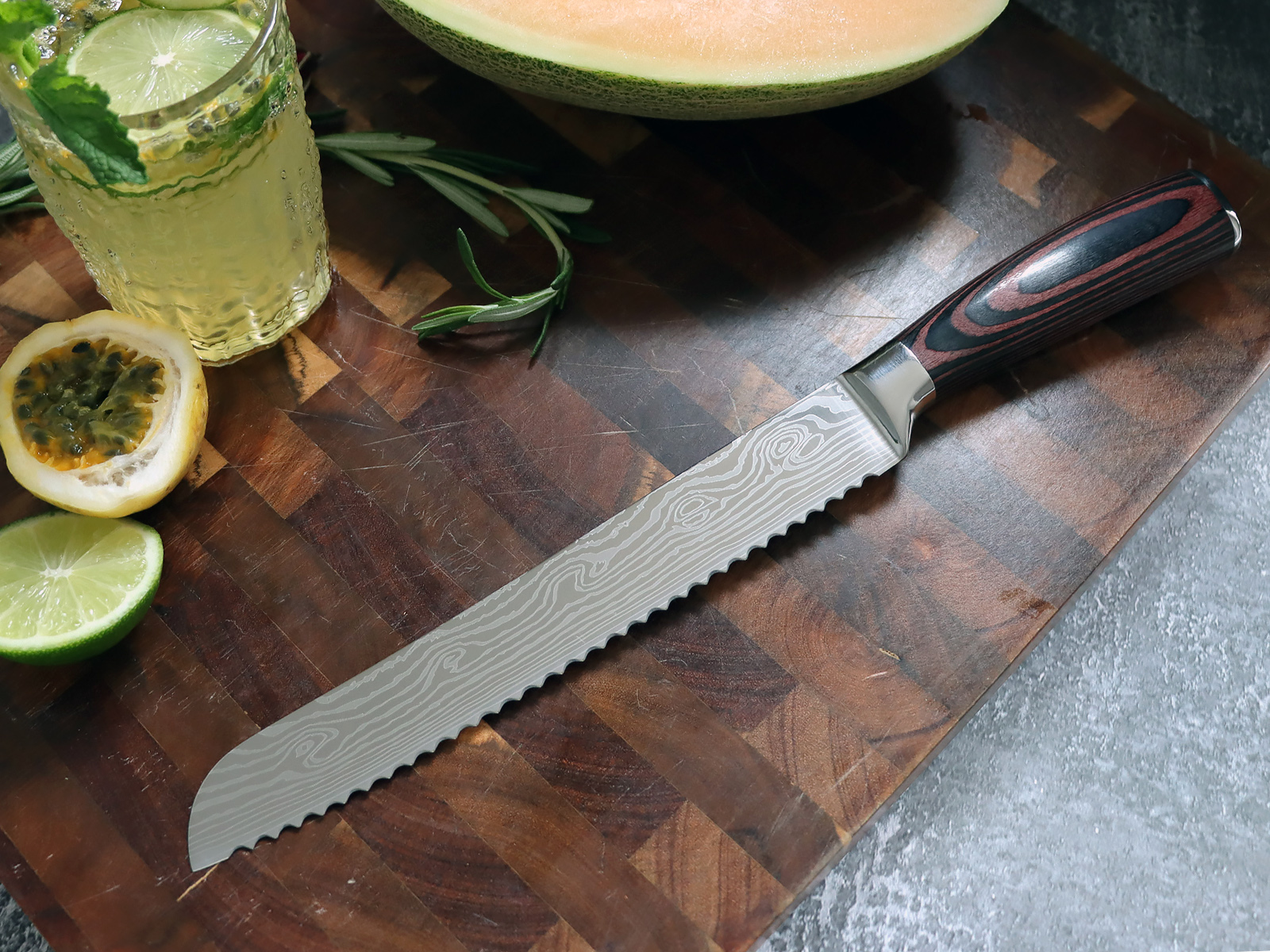 Professional Chef Knife Set with Leather Knife Bag