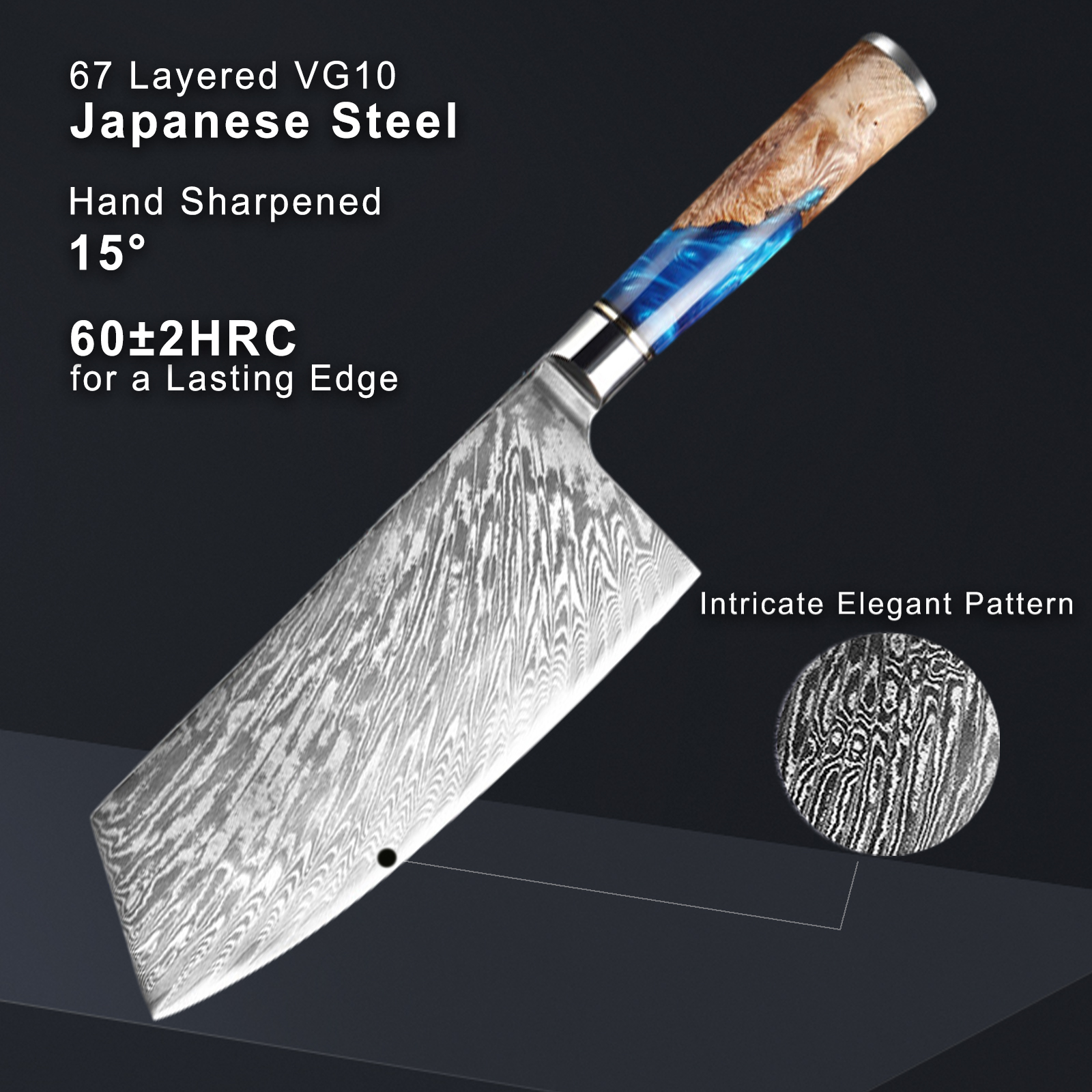 Professional Damascus Steel Chef Knife Set