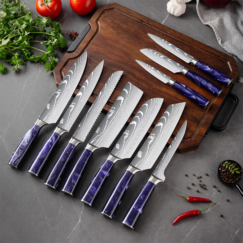 Ultra Sharp 10-Piece High Carbon Stainless Steel Chef Knife Set