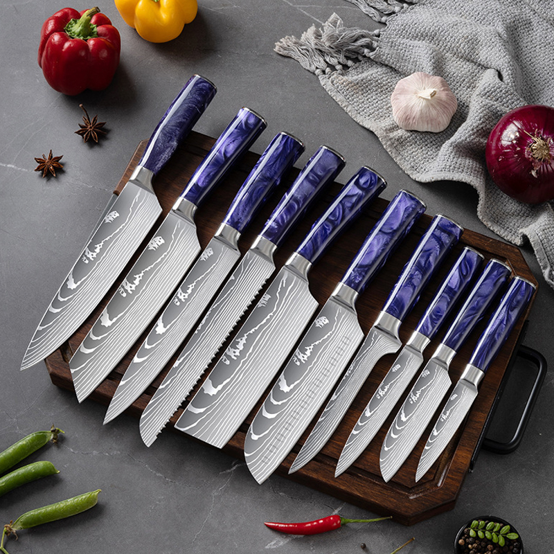 Ultra Sharp 10-Piece High Carbon Stainless Steel Chef Knife Set