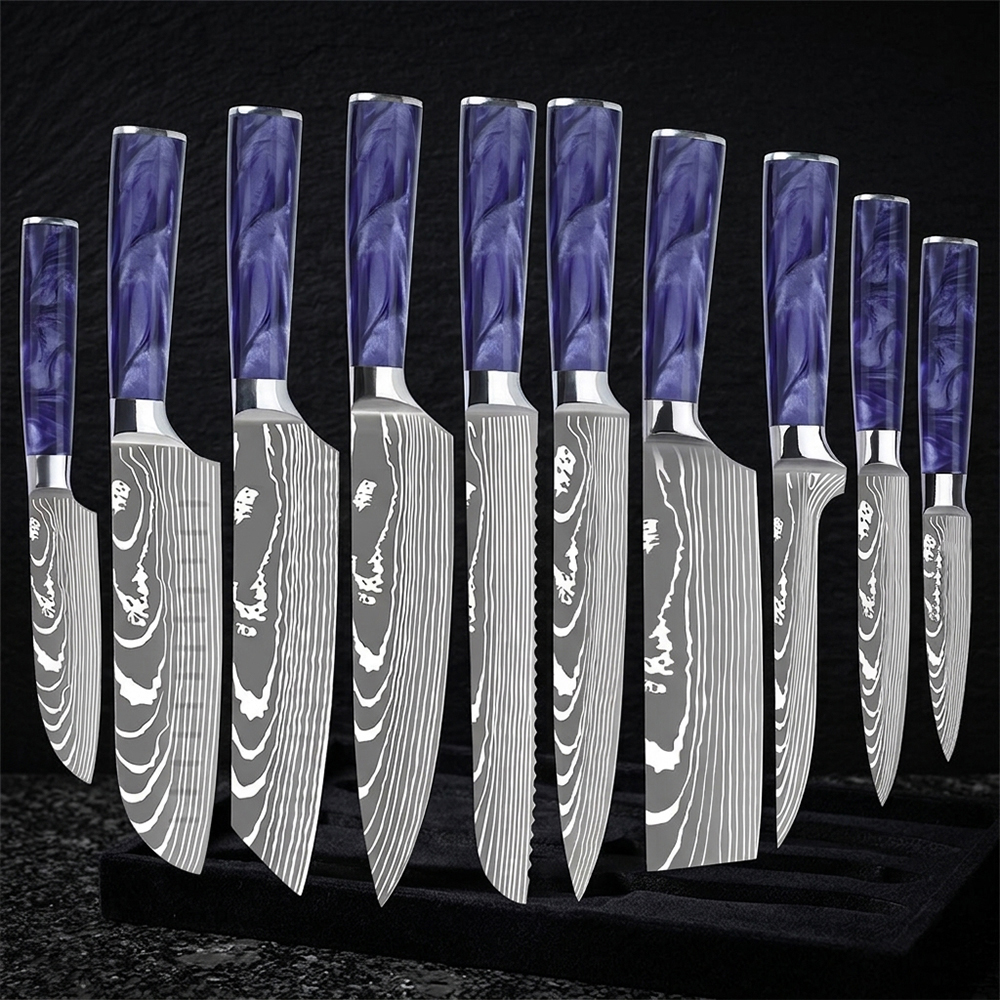 Ultra Sharp 10-Piece High Carbon Stainless Steel Chef Knife Set