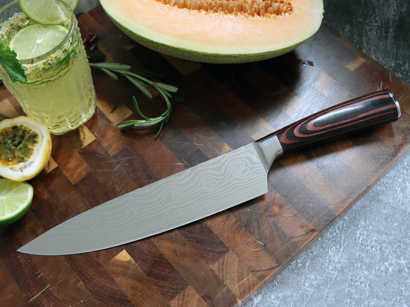 Professional Chef Knife Set with Leather Knife Bag