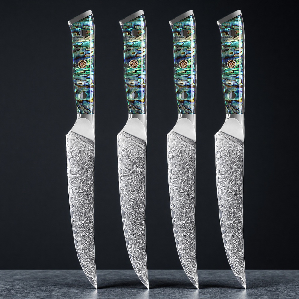 Premium Damascus Steak Knife Set