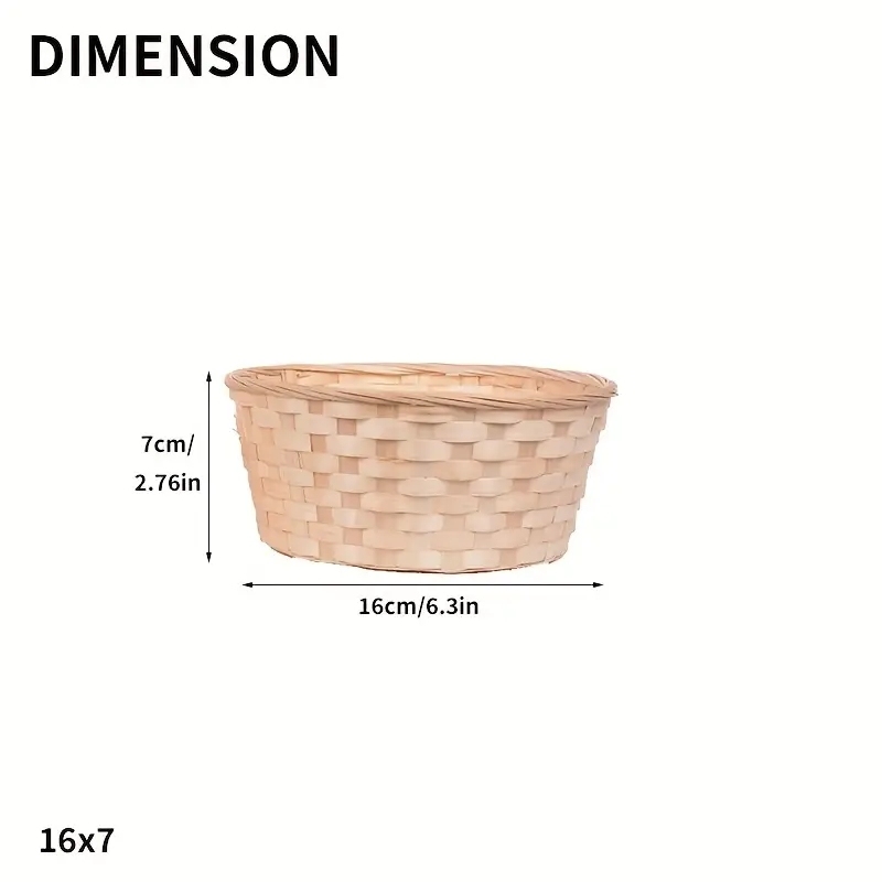 1pc Woven Round Storage Basket, Gift Basket, Durable Basket For Makeup