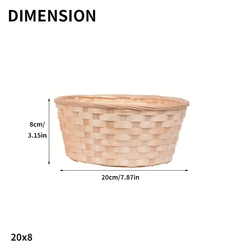1pc Woven Round Storage Basket, Gift Basket, Durable Basket For Makeup Items, Toys, Snacks, Household Sundries
