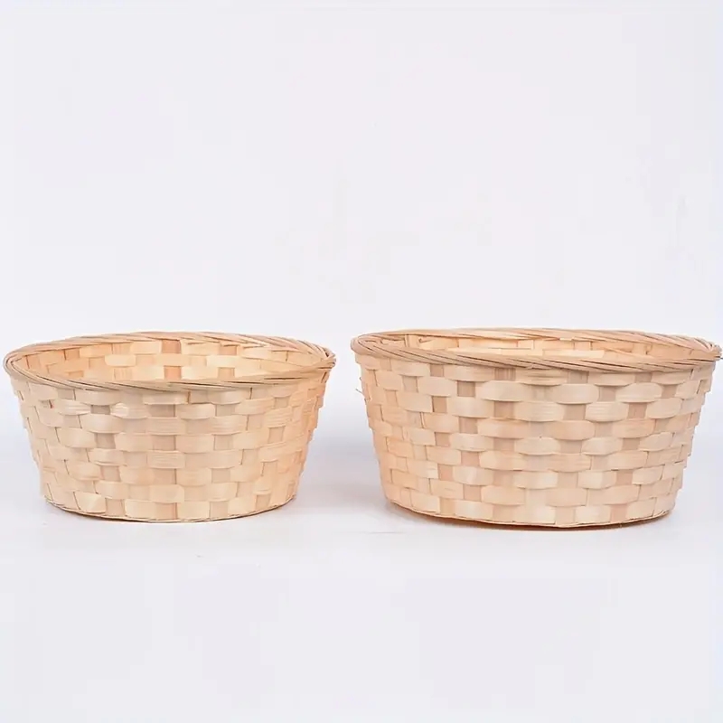 1pc Woven Round Storage Basket, Gift Basket, Durable Basket For Makeup Items, Toys, Snacks, Household Sundries
