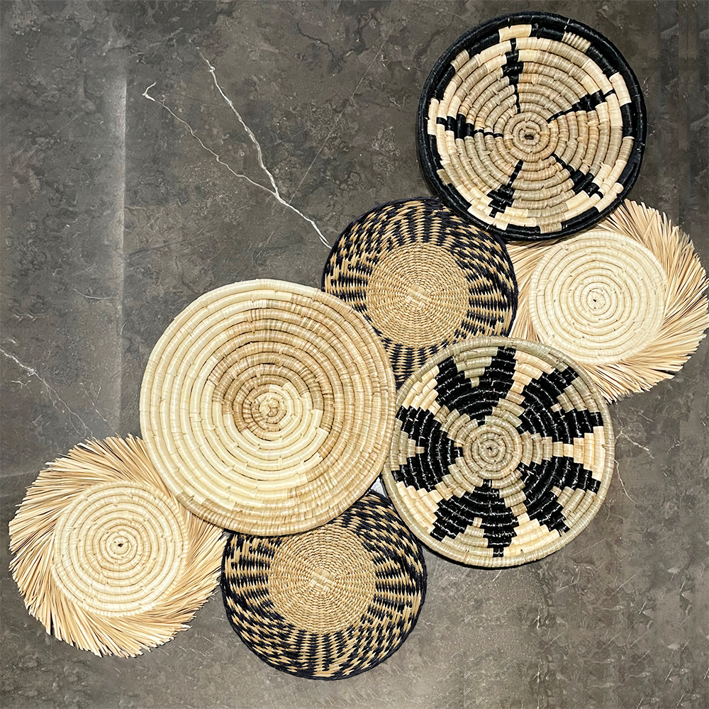  Set of 8 Rattan Woven Straw Art Crafts For Wall Home Decor Kitchen Decoration, Dining Mat