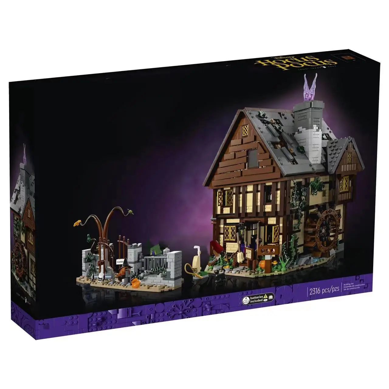 MOC 21341 Halloween Hocus Pocused Witch Sanderson Sister's Cottage House Building Blocks Set Bricks Toy For Children Gifts