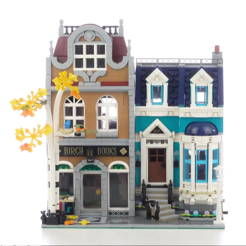Street View 10270 Modular Building Bookstore Model European Style City House Education Block Children's Christmas Toy Gifts
