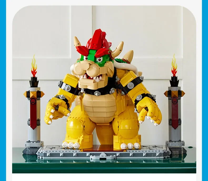 New MOC 2807 PCS The Mighty Bowser Building Blocks Bricks Boys Birthday Christmas Girls Toys Compatible 71411